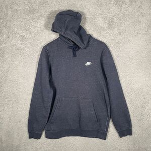 Nike Club Fleece Pullover Hoodie Blue Mens Medium 804346-473 Sweatshirt